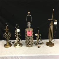 Lot of 5 Table Lamps