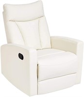 Swivel Glider Recliner w/Faux-Leather Upholstery