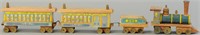 PAPER WOOD NICKEL PLATE LINE TRAIN SET