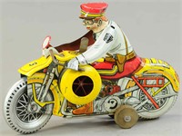 MARX MECHANICAL POLICE SIREN MOTORCYCLE