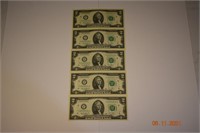 5- 2013 United State $2 Bills