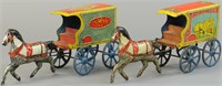 TWO CONVERSE HORSE DRAWN WAGONS