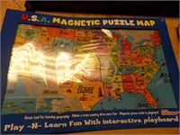 Magnetic map puzzle