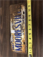 1972 Mooresville Lake Norman License Plate 373
