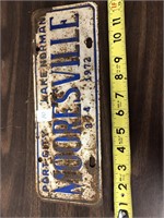 1972 Mooresville Lake Norman License Plate 974