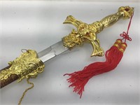 Fantasy Sword 23in with Ornate sheath skull