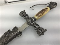 Fantasy Sword metal sheath Resin handle Knight
