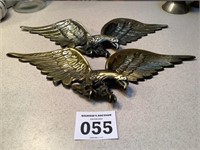 2 Brass Eagle Wall Hangings