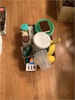 Assorted Plastic Dishes and Drink Containers