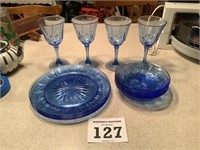 12 Piece Set of Blue Dishes