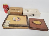 4 boîtes à cigares vintage