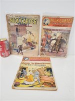 3 bandes dessinées vintage Nick Carter