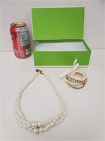 1 Bijou Perle, Collier, bracelet and Boucle