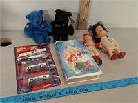Dolls, cars, etc