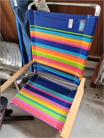Folding beach chair with umbrella