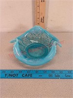 Vintage blue glass dish
