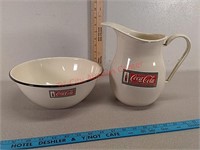 Coca-Cola pitcher & bowl
