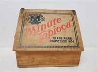 Minute Tapioca marque déposée 1892 panier en bois