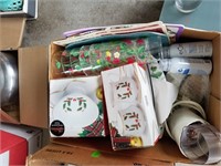Box lot of Lennox Christmas glasses, Creamer and