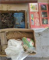 (3) Boxes of Shop- Rope, Yard Light & Chains