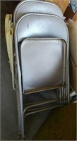 (2) Folding Metal Chairs & (2) Folding Chairs