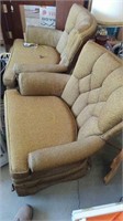 (2) Fabric Swivel Rocking Chairs