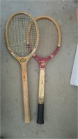 (2) Vintage Wooden Park Tennis Rackets