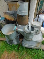 galvanized buckets & tubs