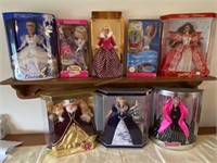 8 Barbies, late 90's, mostly Special Editions