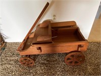 wooden wagon, 30"L