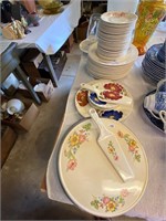 kitchen plates and cake server (Edwin Knowles)
