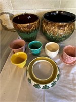 pottery flower pots