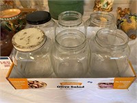 glass counter jars