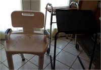 Shower Chair, Walker & TV Tray
