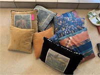 LARGE LOT OF MISC THROW PILLOWS