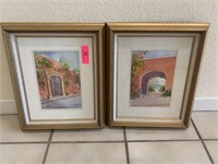 2PC FRAMED WATERCOLOR PAINTINGS BY BLANCHARD