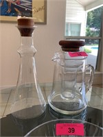 2PC CARAFE AND WATER PITCHER
