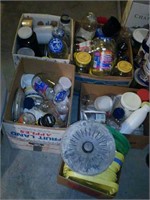 (5) Boxes of Jars, Bucket Lids & More