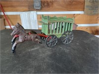 CAST IRON HORSES AND STAGECOACH