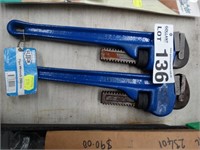 2 Heavy Duty Pipe Wrenches, 350mm