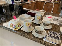 LOT OF MISC DISHES/ COASTERS ETC
