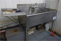 48.5 Inch Double Pot Sink with Side Unit