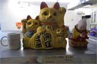 Lucky Cats and Buddah