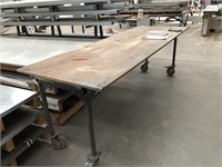 Timber Topped Assembly Bench Approx 3m x 750mm