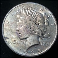 1925 Peace Dollar - Toned MS