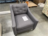 Blue/Grey Fabric Single Seat Arm Chair