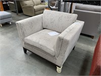 Renoir Decorative Grey Fabric Single Seat Chair