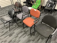 4 Visitors Arm Chairs & 4 Stacking Chairs