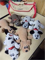 Pound Puppies and carrying case