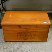 Glove Brand Rubbers Wooden Chest